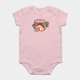 Hamster and Strawberry Baby Bodysuit